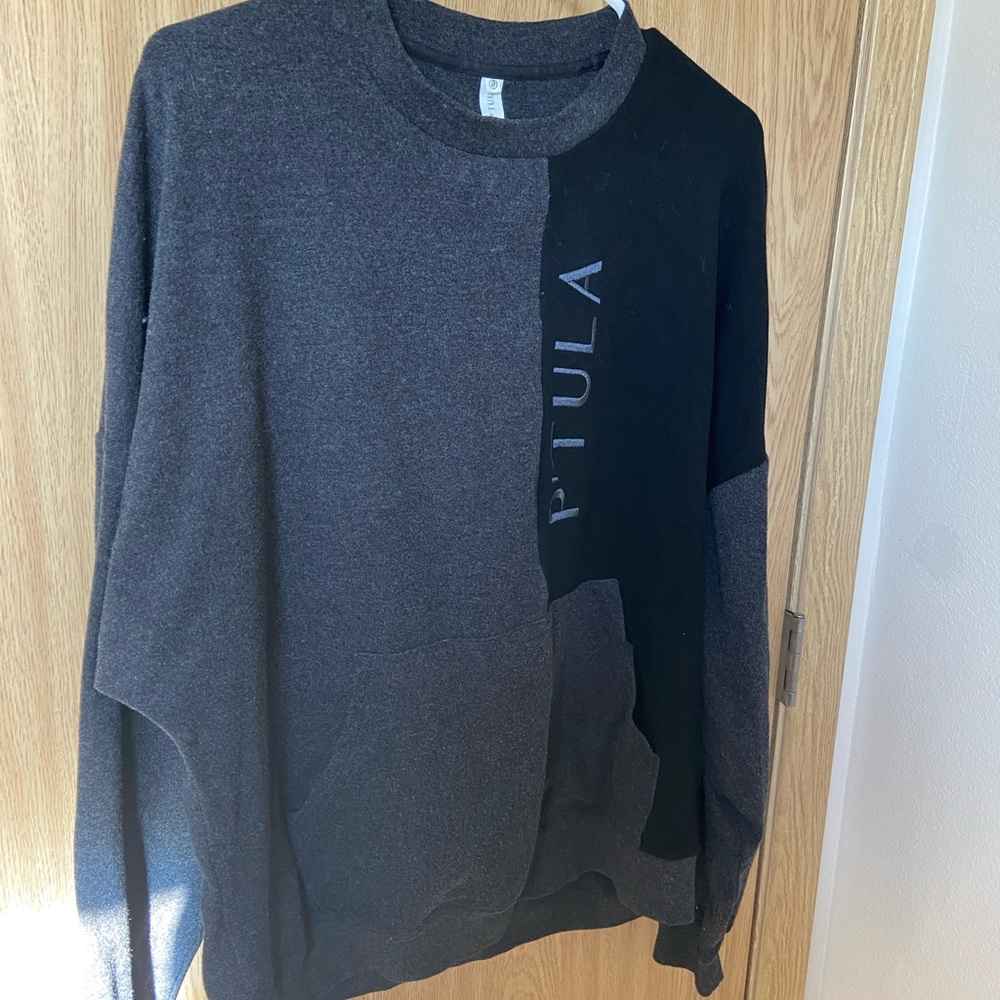 P’tula Colorblock Crewneck - Black/Gray - Medium